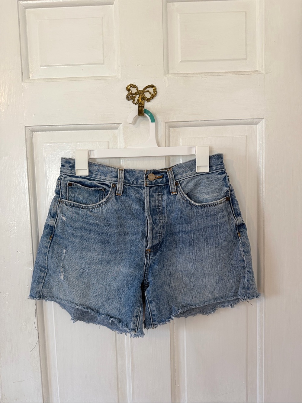 Aritzia denim forum Classic Light Blue Denim Women's Shorts